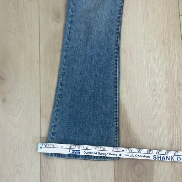 Rue 21 Y2K Denim Jeans 3/4 Medium Wash Bootcut Embroidered Design - Picture 9 of 12